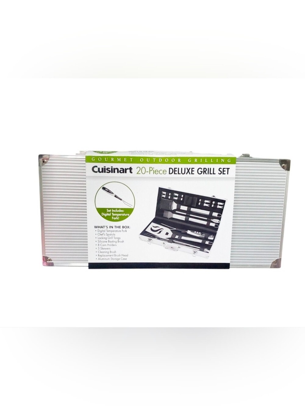 Cuisinart CGS-5020 BBQ Tool Aluminum Carrying Case Deluxe Grill Set 20-Piece NWT - Picture 2 of 2